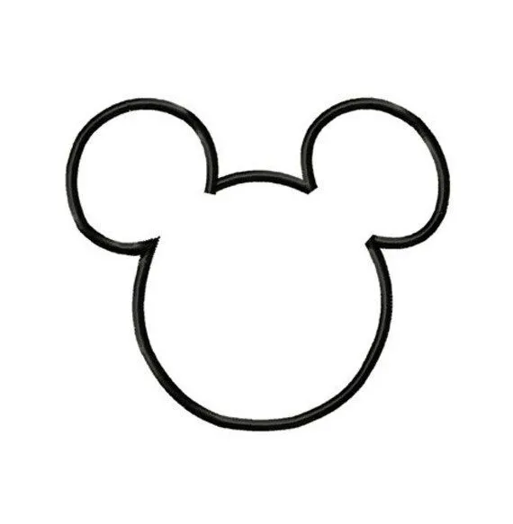 Items similar to Mickey Mouse Silhouette Digitized Applique ... Items similar to Mickey Mouse Silhouette Digitized Applique ...