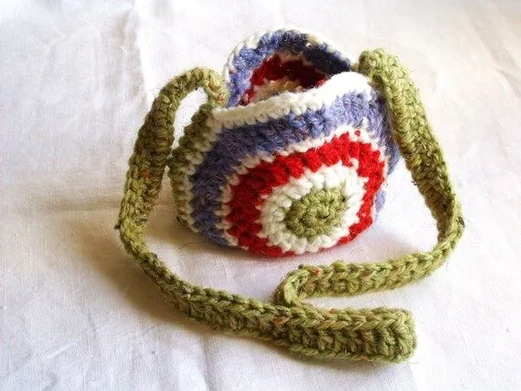 Items similar to Patrón bolso redondo de crochet, en inglés on Etsy