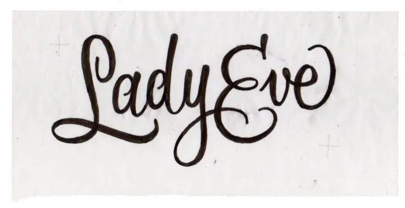 Ivan Castro, caligrafia y lettering: Tatuaje Lady Eve