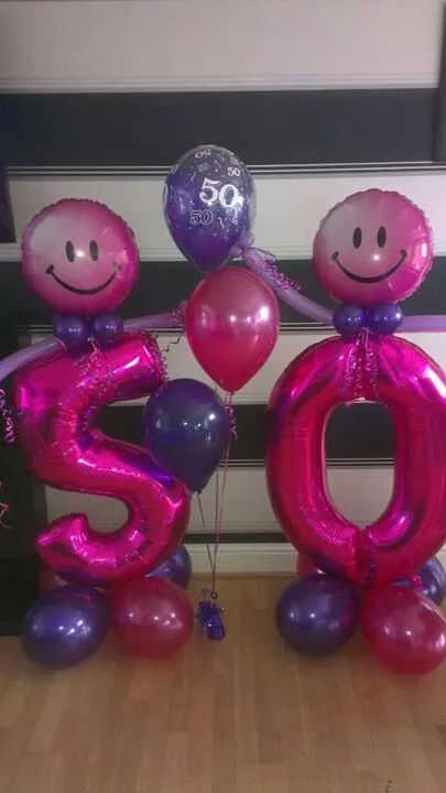 Jack n jill 50th jumbo combo | Balloon columns /Columnas globos ...