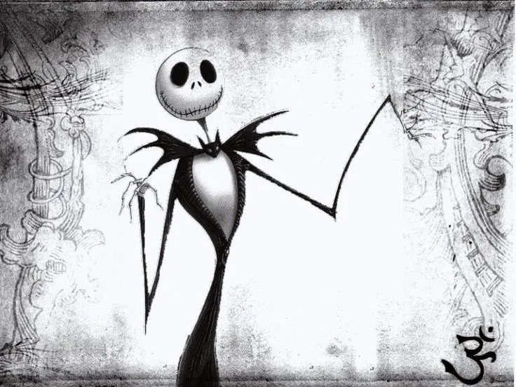 jack skeleton halloween sketch picture and wallpaper | Haunting ...