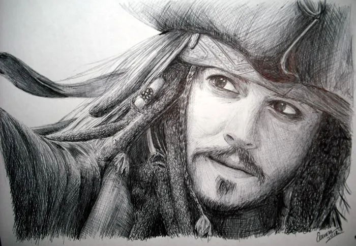 Jack Sparrow - Imágenes de Retratos en Temática General | Dibujando Jack Sparrow - Imágenes de Retratos en Temática General | Dibujando