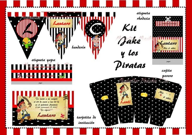 Jake y los Piratas - Kits Imprimibles Natalia Nachu Cia - https ...