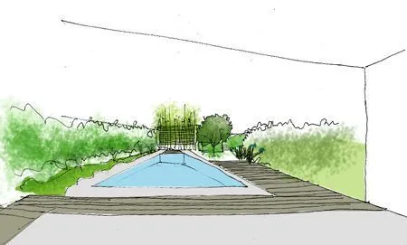 Jardín de diseño con adaptación de piscina de obra | La Habitación ...