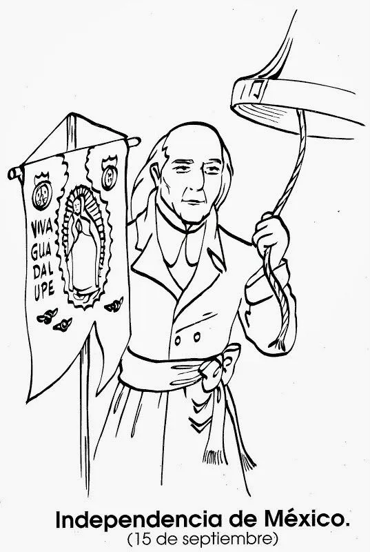 Jardin Escolar: Independencia de México - Dibujos Para Colorear Jardin Escolar: Independencia de México - Dibujos Para Colorear