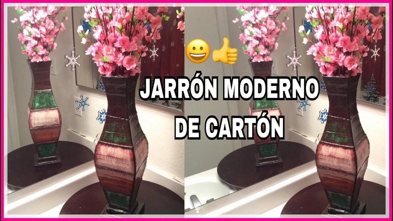 JARRÓN DE CARTON DISEÑO MODERNO - YouTube