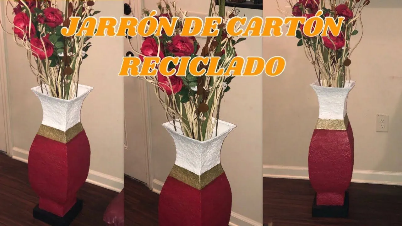 JARRONES DE CARTÓN DIY || COMO HACER JARRONES DE CARTÓN - YouTube