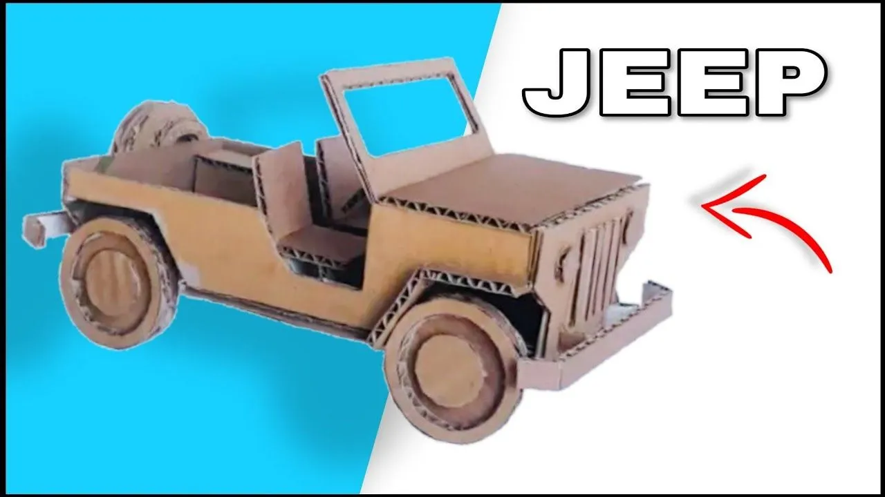 Como hacer un Jeep con catón [How to make a cardboard jeep] - En su hogar -  YouTube
