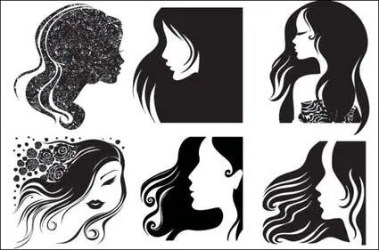 Jefatura femenina, vector de pelo imágenes prediseñadas (clip arts ...