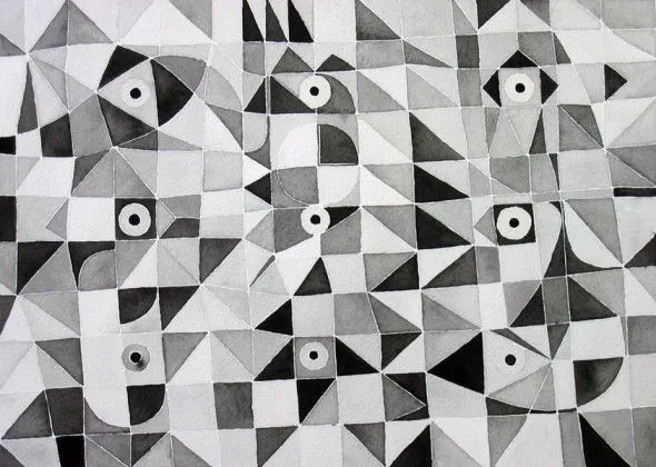 IORDANOFF Pintura abstracta - Cuadro abstracto y dibujo. Obra ...