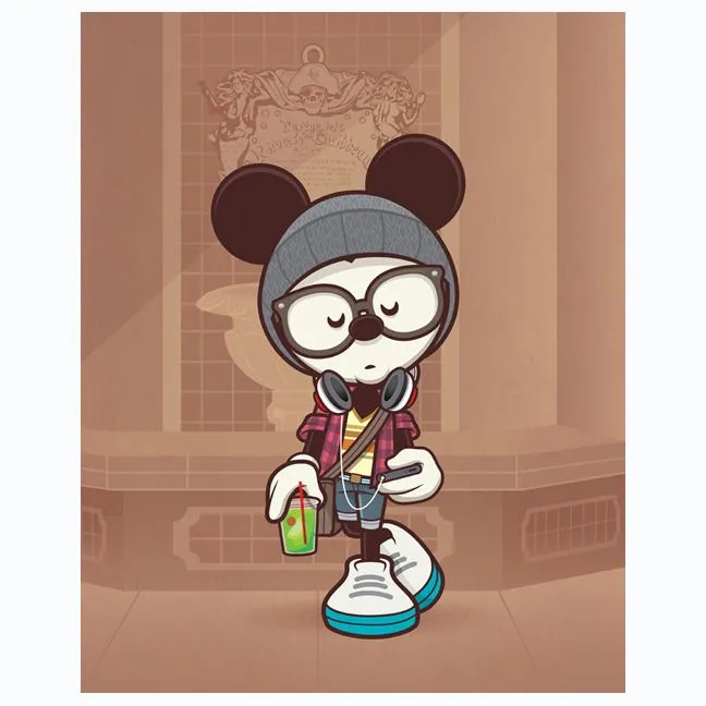 JERROD MARUYAMA — A Hipster's Life For Me - NEW Hipster Mickey art...