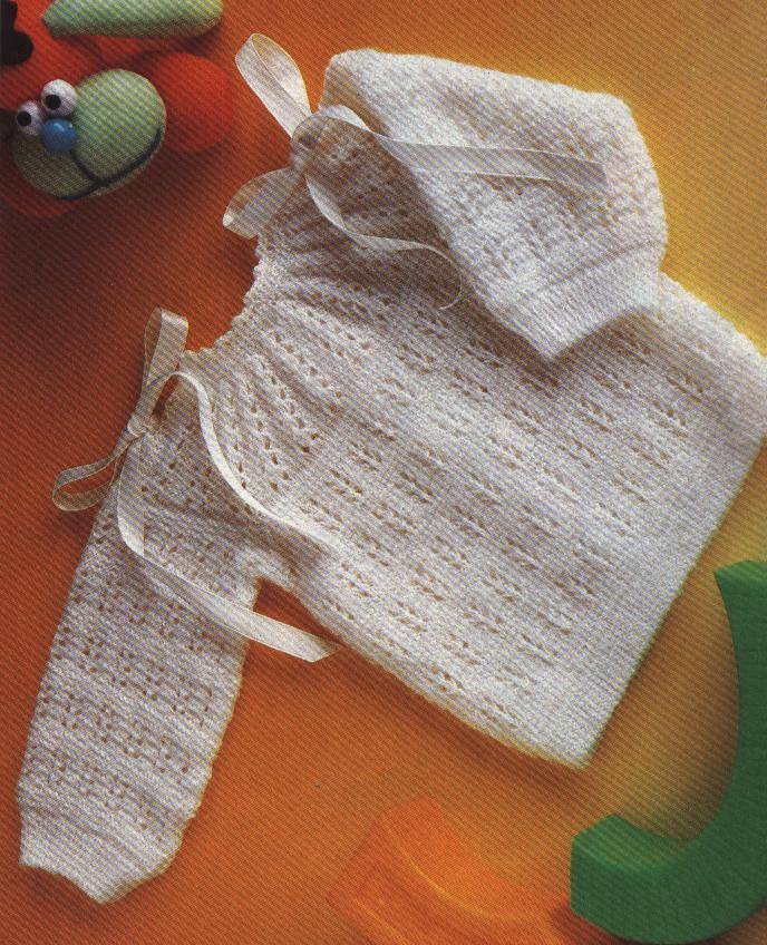Jersey de bebé en punto fantasía :: Cómo tejer un jersey para bebé ...