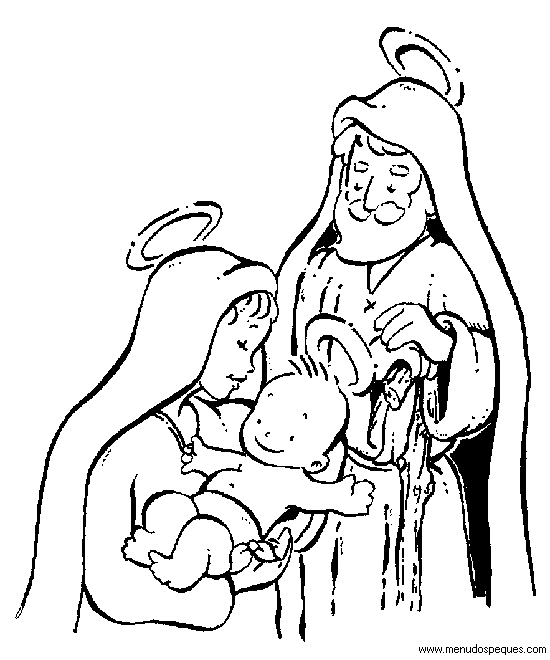 Jesús te llama - Dibujos navideños para colorear