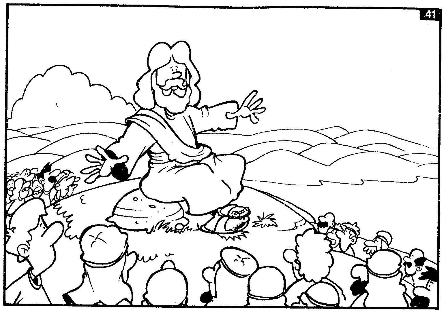 Jesus y los niños para colorear - Imagui
