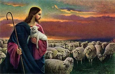 Jesus y sus ovejitas en dibujo - Imagui