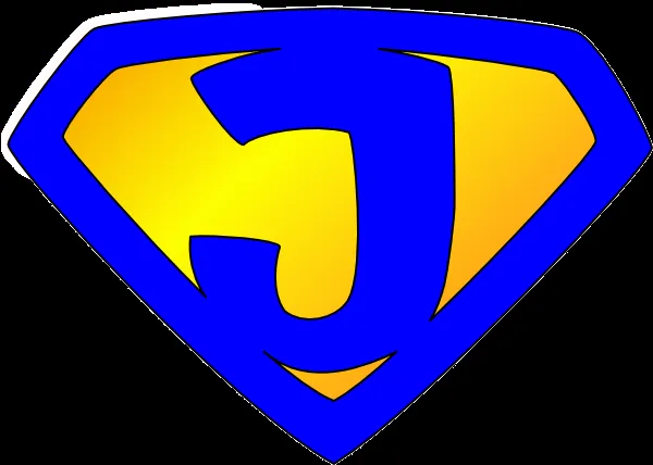Jesus Superhero Logo Blue/yellow Clip Art at Clker.com - vector ...