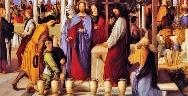 Jesús y la Virgen María en las Bodas de Caná | La Fe Católica