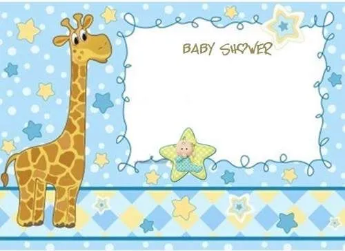 Invitaciónes de baby shower de jirafas para editar - Imagui