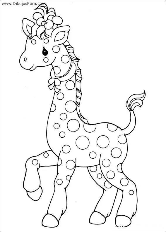 Dibujo de Jirafa infantil para colorear | Dibujos de Jirafas para ...