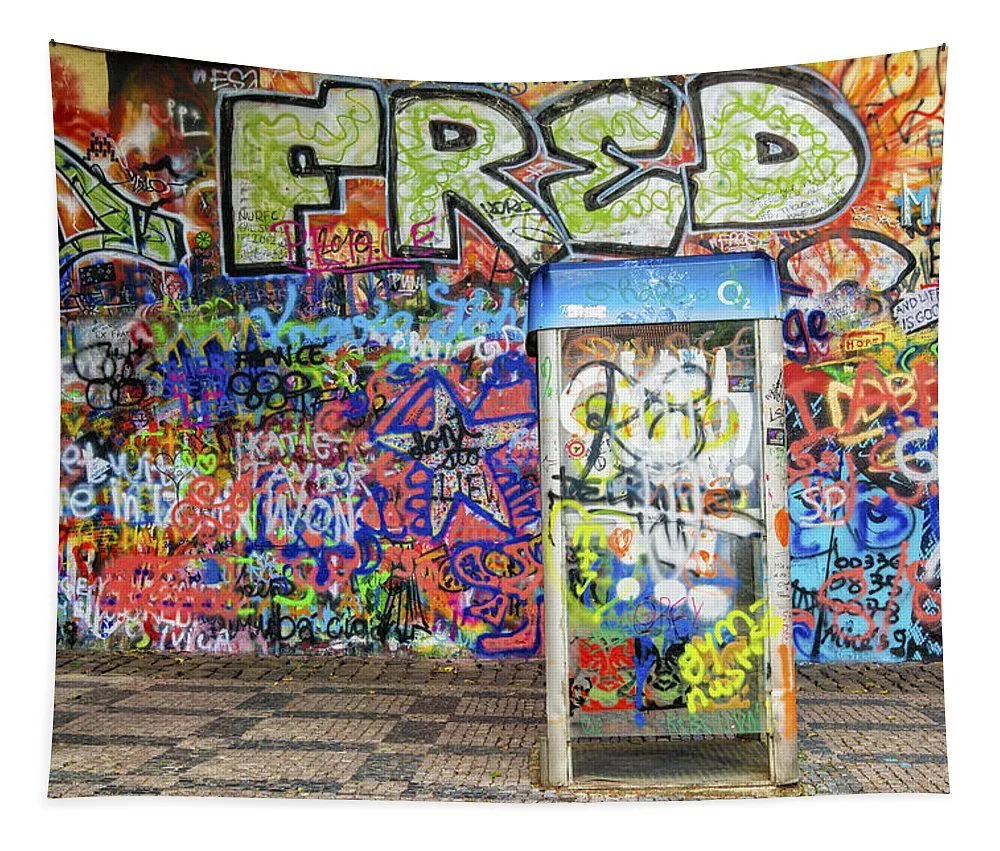 John Lennon Wall in Prague with colorful graffiti Tapestry by Matthias Hauser - Fine Art America John Lennon Wall in Prague with colorful graffiti Tapestry by Matthias Hauser - Fine Art America