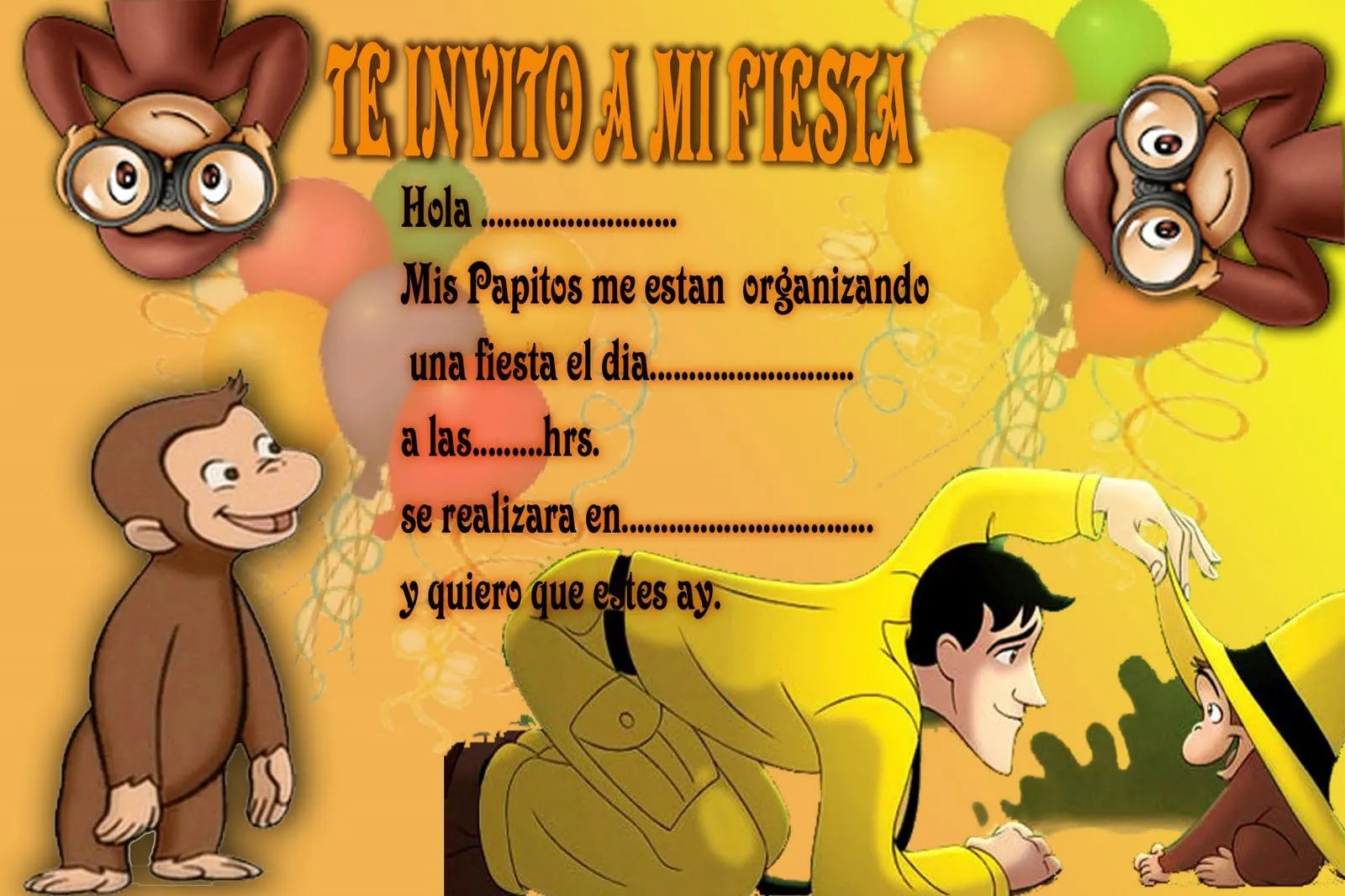 Jorge el Curioso | Tarjetas de cumpleaños para imprimirTarjetas de ... Jorge el Curioso | Tarjetas de cumpleaños para imprimirTarjetas de ...