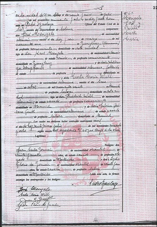Joseph Mengele se casó en Uruguay - Taringa!