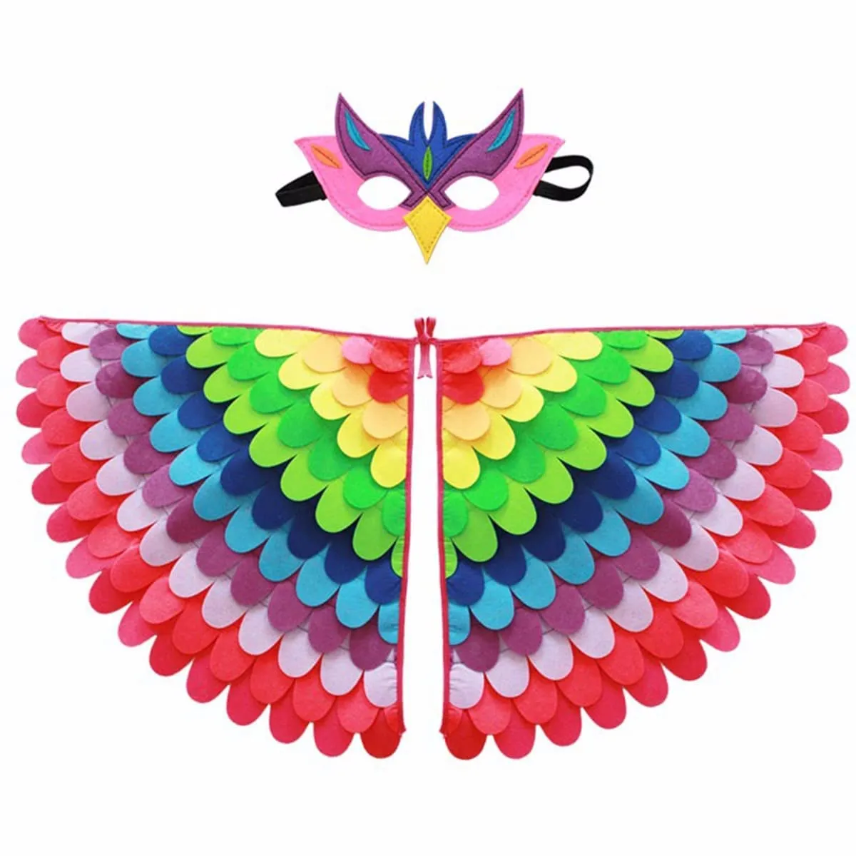 JTWMY Disfraz de alas de pájaro para niños de 3 a 8 años,Disfraz de búho