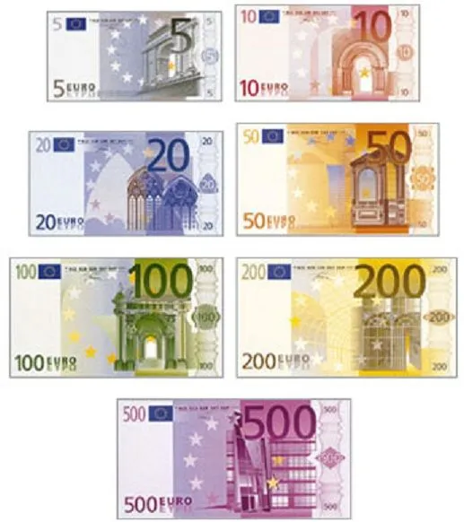 Juega con las monedas y billetes de euro -