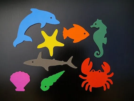 juego de baño en goma EVA conjunto de 8 creaturas por MIMIAbyMIA