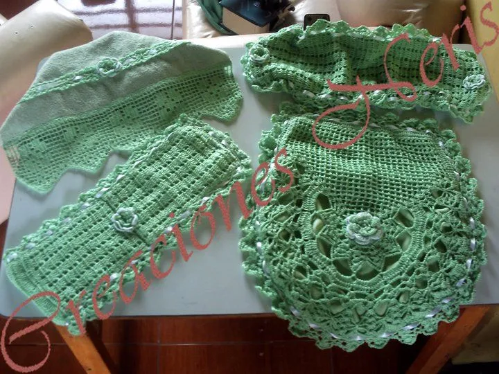 Creaciones Neris: Juego de Baño a Crochet