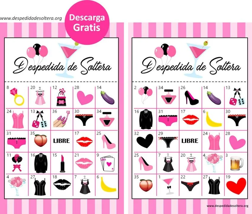 Juego Lotería Despedida de soltera imprimir despedida de soltera Juego Lotería Despedida de soltera imprimir despedida de soltera