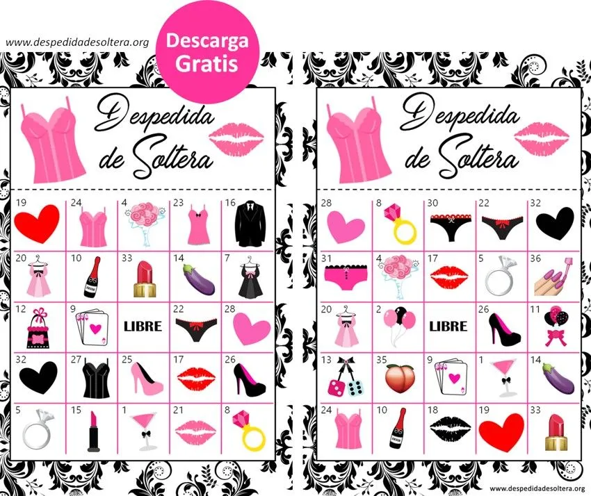 Juego Lotería Despedida de soltera imprimir despedida de soltera Juego Lotería Despedida de soltera imprimir despedida de soltera