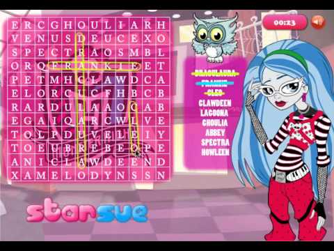 Juego Monster High Sopa de Letras - YouTube