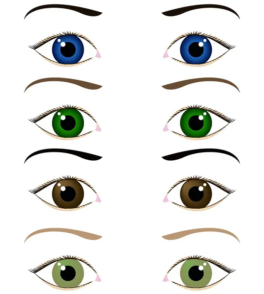 Juego de ojos de dibujos animados — Vector stock © Marishayu #14130014
