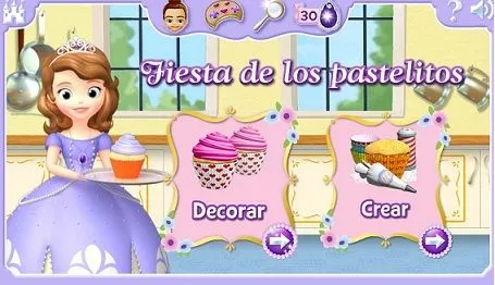 Juego de Princesa Sofía, crea y decora pasteles | Todo Peques