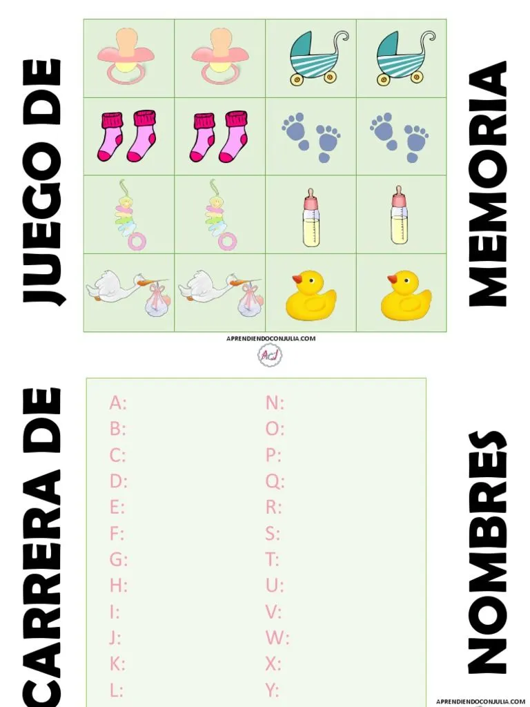 Juegos Baby Shower para Imprimir | PDF