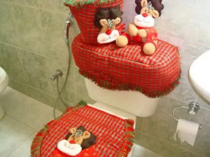 Imagene de juegos de baño en liston para navidad - Imagui