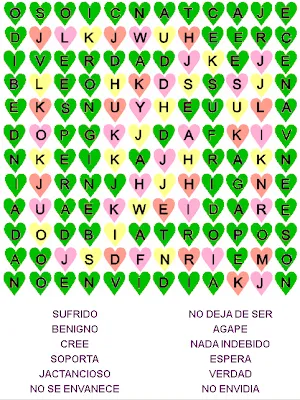 Juegos Bíblicos: Sopa de Letras para 1 Corintios 13 - El Amor es ... Juegos Bíblicos: Sopa de Letras para 1 Corintios 13 - El Amor es ...