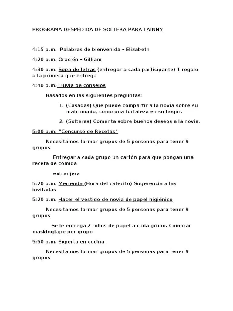 Juegos para Despedida de Soltera | PDF | Boda | Galleta