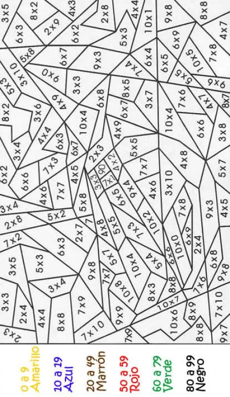 Dibujos para colorear con multiplicaciones - Imagui Dibujos para colorear con multiplicaciones - Imagui