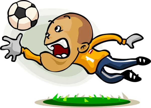 Jugador de fútbol de dibujos animados — Vector stock © sukmaraga ...