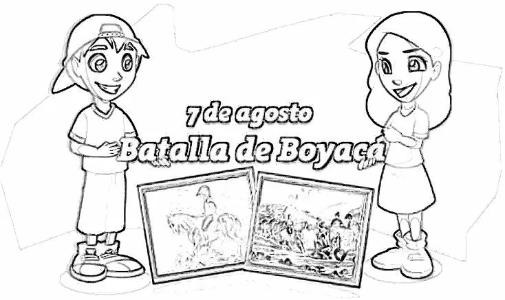 Colorear dibujos Batalla de Boyacá, Colombia | Jugar y colorear