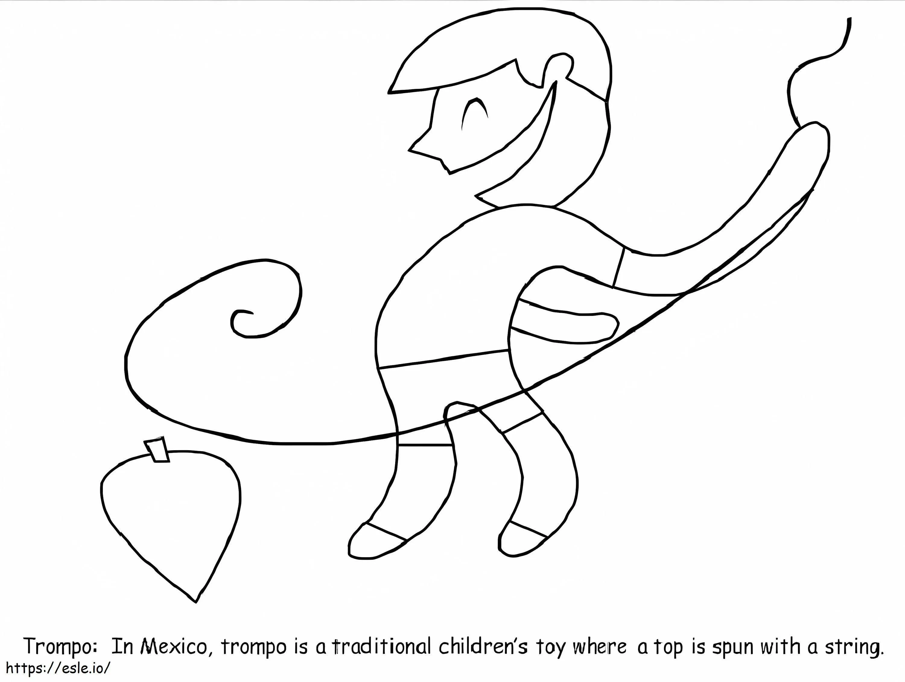 Juguete Trompo En Mexico para colorear
