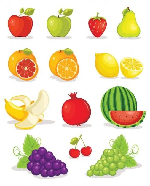 Dibujos a colores de frutas - Imagui
