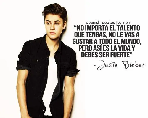 Justin Drew Bieber Mallette: Frases de Justin Bieber♥