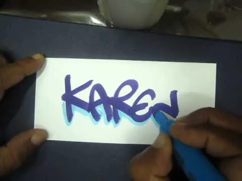 Karen nombre decorado suscriptor 081 - YouTube