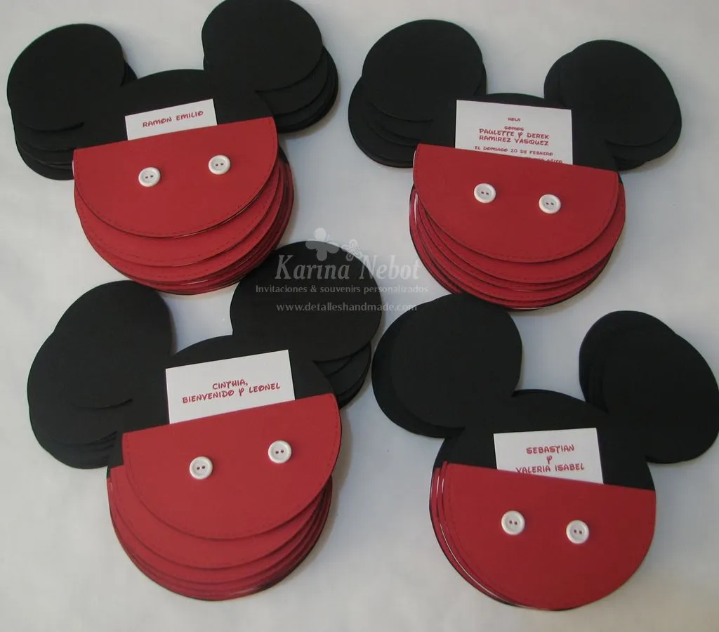 Karina Nebot: Una sola invitación combinando a Mickey y Minnie Mouse