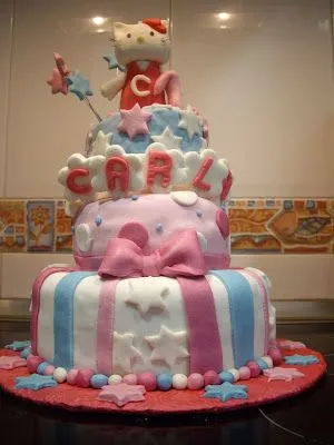 Karma's cakes: Tarta Hello Kitty para Carla
