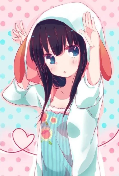 Kawaii girl | Anime Animal Hoodies | Pinterest | Anime, Kawaii y ...