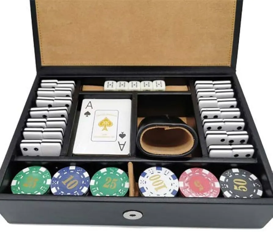 KELVIN Casino Royal Curpiel Fichero Domino cubilete Naipes Lujo Heroland : Amazon.com.mx: Juguetes y Juegos KELVIN Casino Royal Curpiel Fichero Domino cubilete Naipes Lujo Heroland : Amazon.com.mx: Juguetes y Juegos